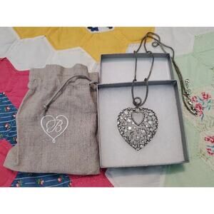 Valentine's Brighton Large Heart "One Love" Crystal Pendant Necklace